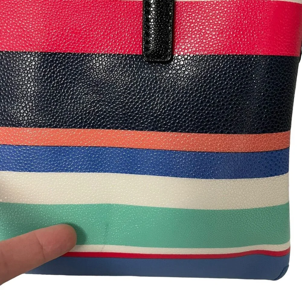 Kate Spade Striped Set Maise Cedar Street Handbag & Zip Around Wallet Multicolor